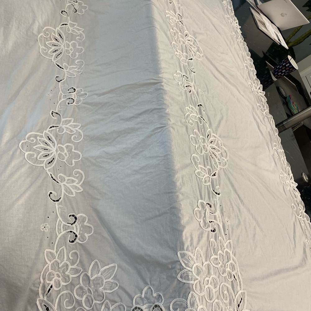 Vintage Battenberg Lace Tablecloth and napkins